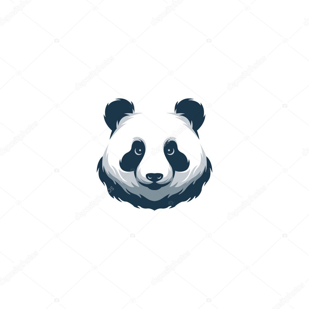 Funny Panda with silhouette style