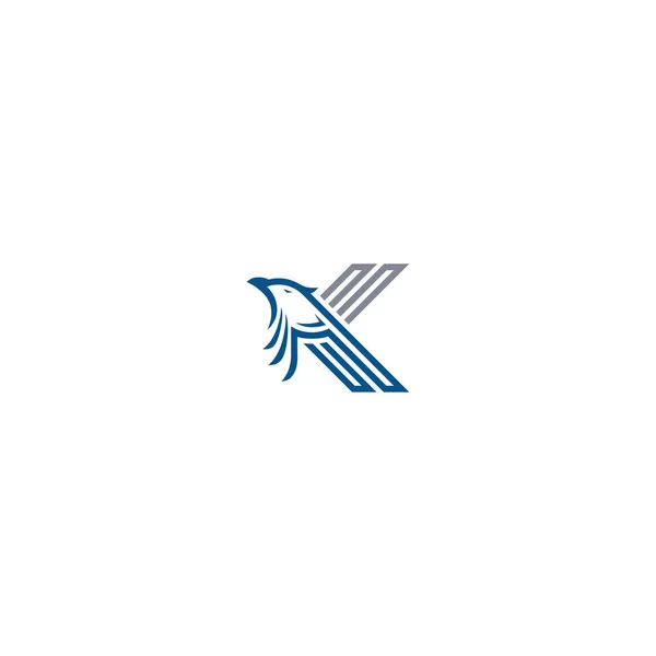 K-symbol med kreativ falkform — Stock vektor