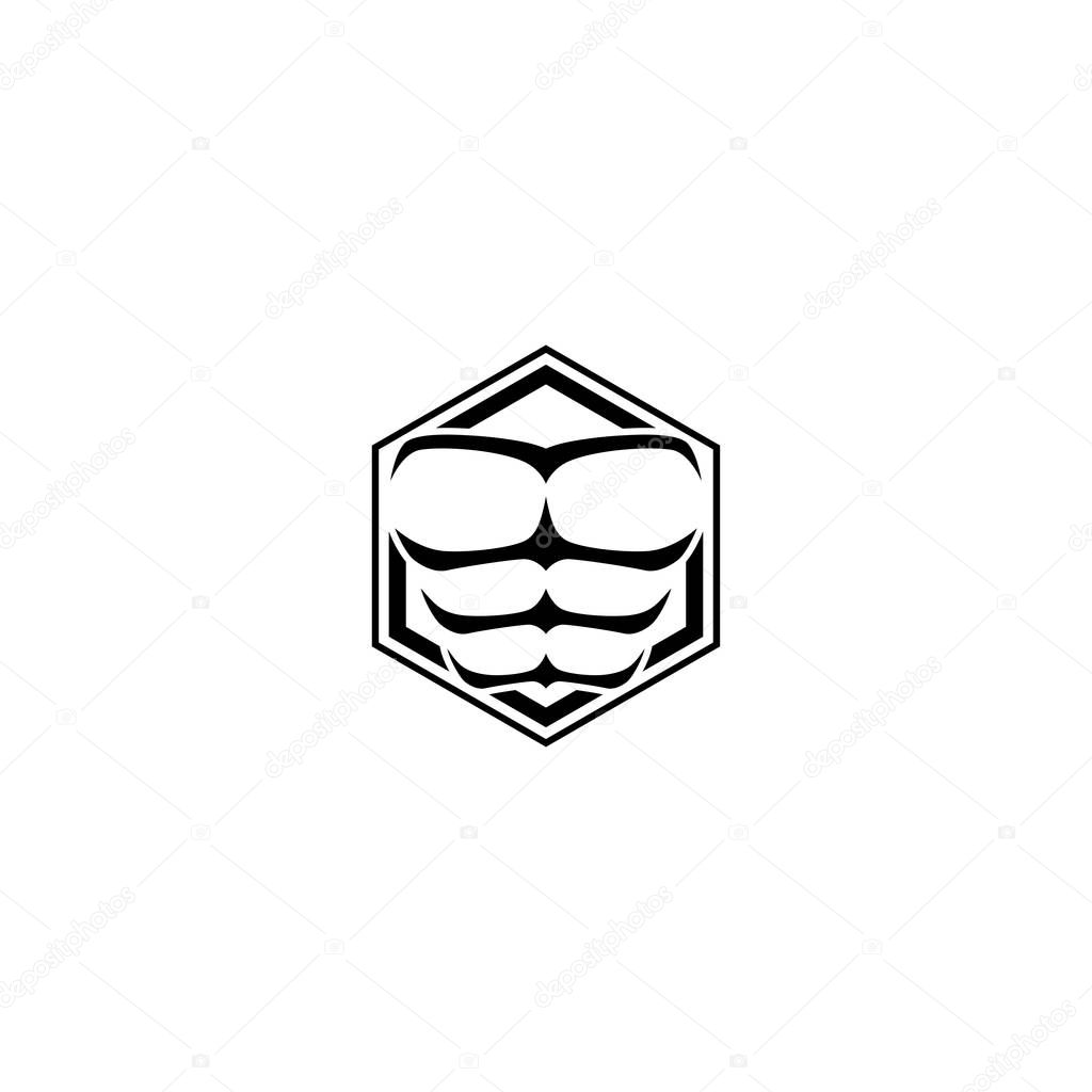 Gym logo vector for brand or identity