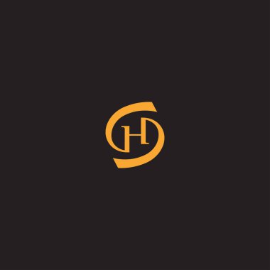 Marka veya kimlik için Sh / Hs logo vektörü