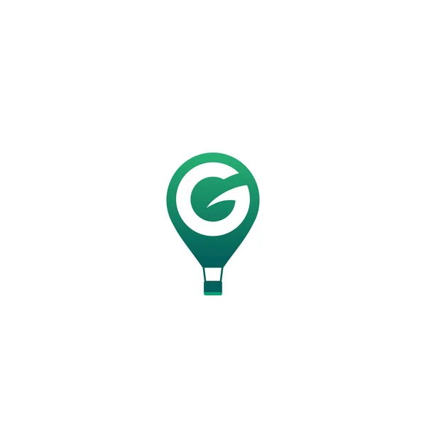 Вектор логотипу G з формою повітряної кулі для бренду або профілю — стоковий вектор