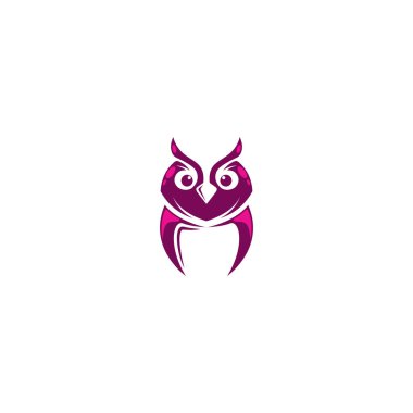 Siluet biçimli yaratıcı baykuş logosu