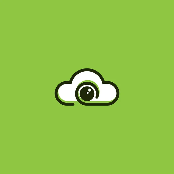 Proste Płaskie Logo Ikona Dla Chmury Zdjęć — Wektor stockowy