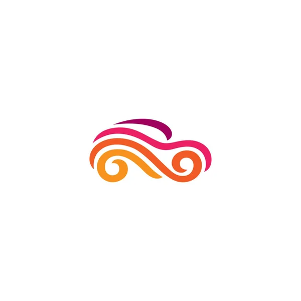 Creatieve Auto Logo Met Lijn Art Stijl — Stockvector