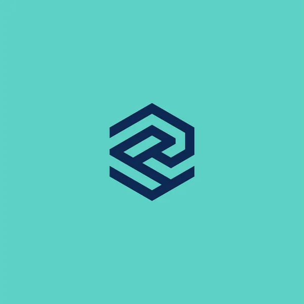 Kreativ Logotyp Med Geometrisk Stil — Stock vektor
