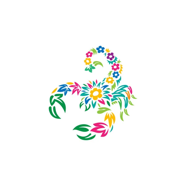 Δημιουργικός Σχεδιασμός Για Scorpio Φυλετική Λουλούδι — Διανυσματικό Αρχείο