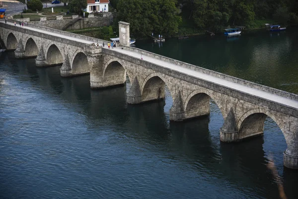 Ponte Otomana Mehmed Pasa Sokolovic Sobre Rio Drina Visegrad Bósnia — Fotografia de Stock