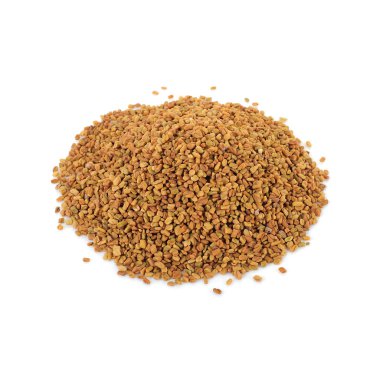 Şemsiye (fenugreek, chaman) beyaz arkaplan üzerine baharat