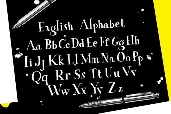 Διάνυσμα καλλιγραφικά script γραμματοσειρά. — Διανυσματικό Αρχείο