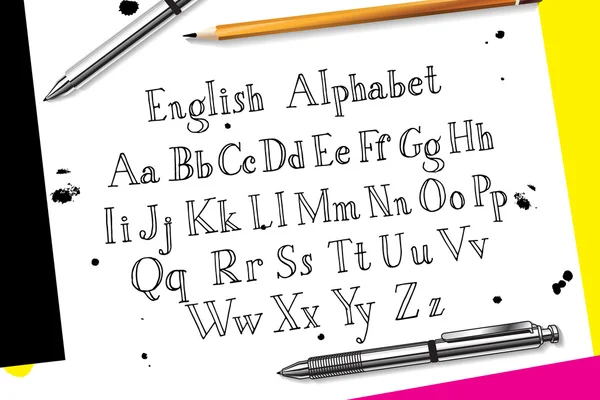Kalligrafische vector script lettertype. — Stockvector