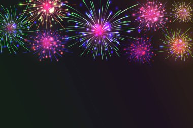 Renkli Fireworks vektör