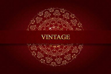 Vintage vektör monogram altın