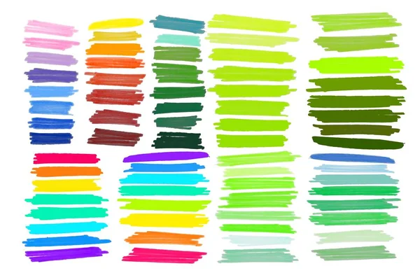 Color stripes drawn with markers. — Stock Vector