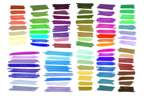 Rayas de color dibujadas con marcadores . — Vector de stock