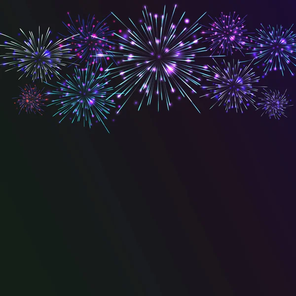 Fondo de fuegos artificiales de colores festivos . — Vector de stock