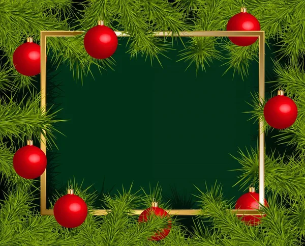 Christmas bollar ram, illustration — Stock vektor