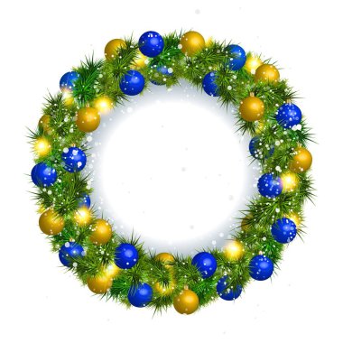 Noel çelengi vektörü