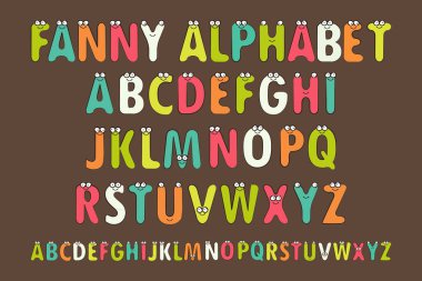 Çocuklar eğitim için harf alfabe.