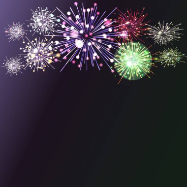 parlak renkli havai fişek