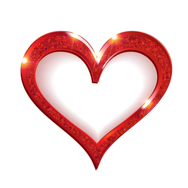 Символ сердца Святого Валентина красный — стоковый вектор