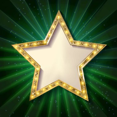 altın yıldız koyu arka plan.