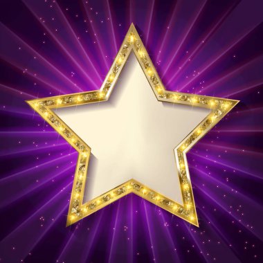 altın yıldız koyu arka plan.