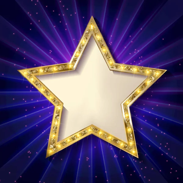 altın yıldız koyu arka plan.