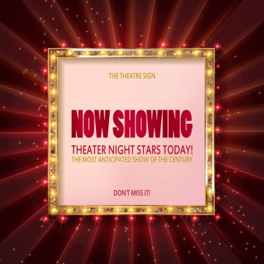 Şimdi gösterilen sinema billboard.