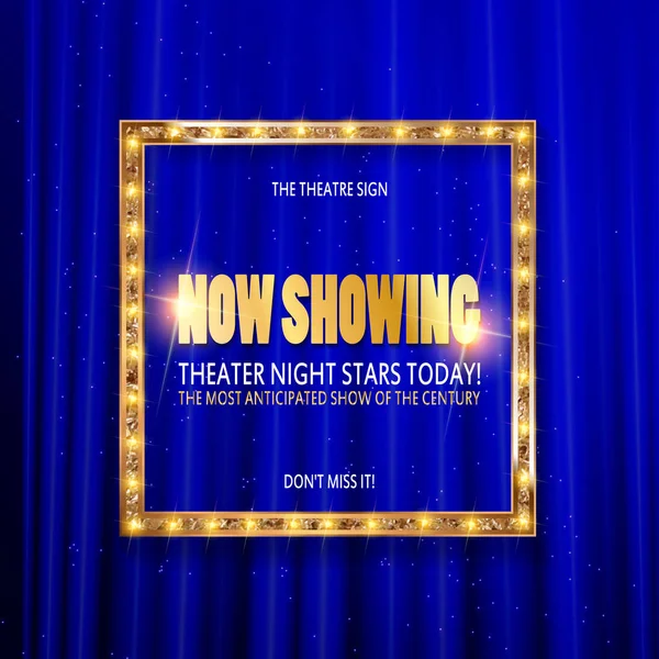 Şimdi gösterilen tiyatro billboard.