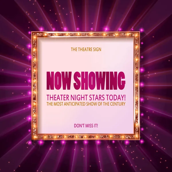 Şimdi gösterilen sinema billboard.