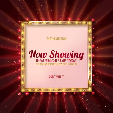 Şimdi gösterilen sinema billboard.