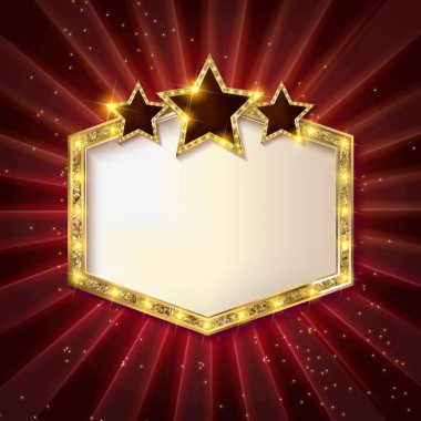 Gösteri zamanı Retro işaretleri.