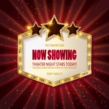 Gösteri zamanı Retro işaretleri.