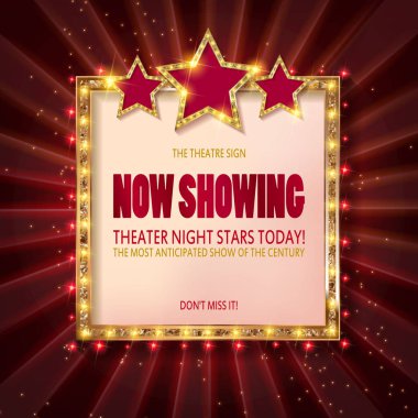 Gösteri zamanı Retro işaretleri.