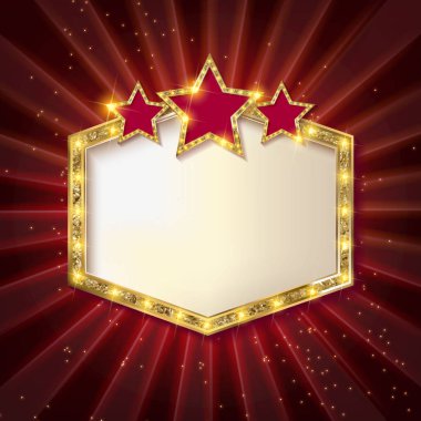 Gösteri zamanı Retro işaretleri.