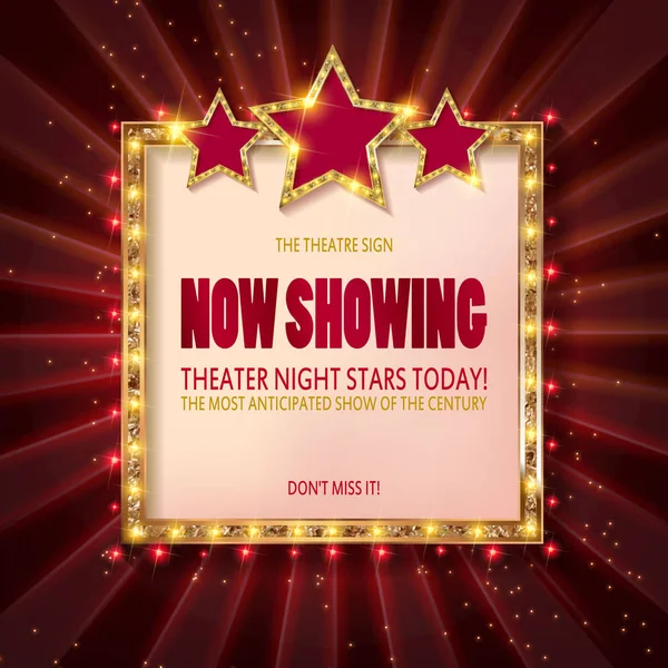 Gösteri zamanı Retro işaretleri.