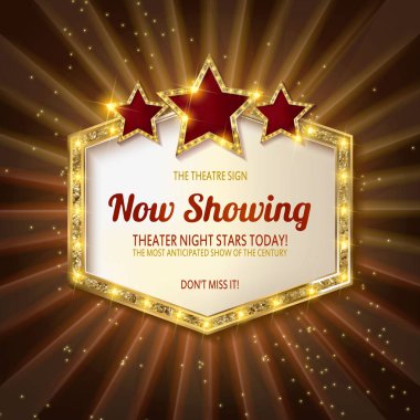 Gösteri zamanı Retro işaretleri