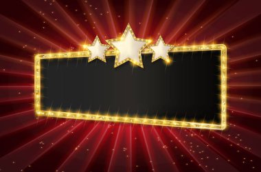 Gösteri zamanı Retro işaretleri