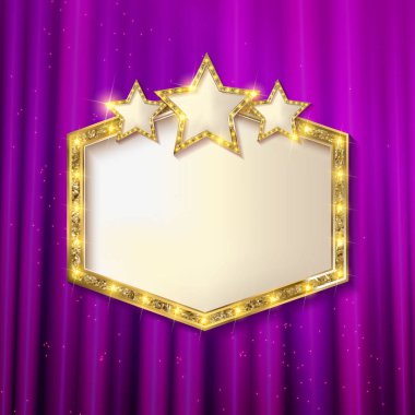 Gösteri zamanı Retro işaretleri.