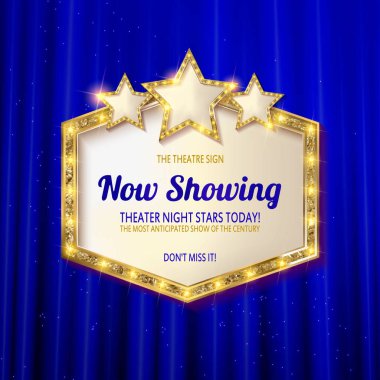 Gösteri zamanı Retro işaretleri.