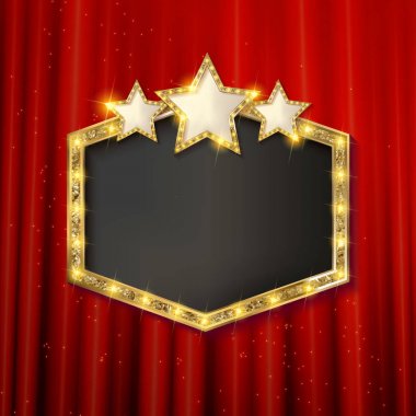 Gösteri zamanı Retro işaretleri.