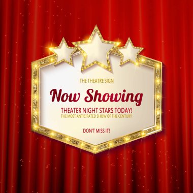 Gösteri zamanı Retro işaretleri.