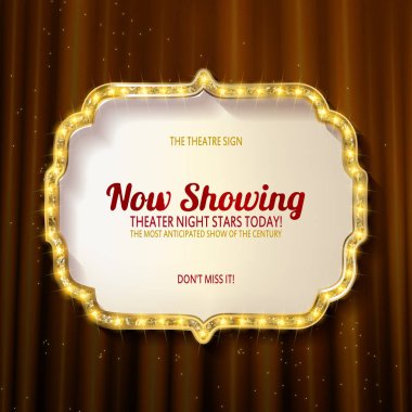 Altın rakam çerçeve ışık ampuller ile