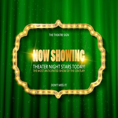 Altın rakam çerçeve ışık ampuller ile