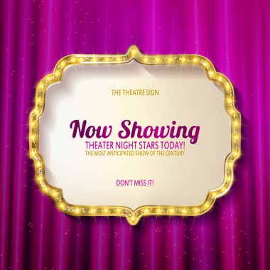 Altın rakam çerçeve ışık ampuller ile