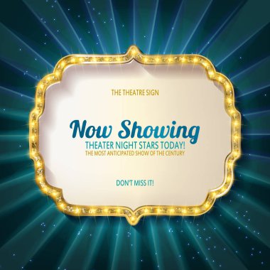 Altın rakam çerçeve ışık ampuller ile