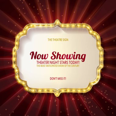 Altın rakam çerçeve ışık ampuller ile