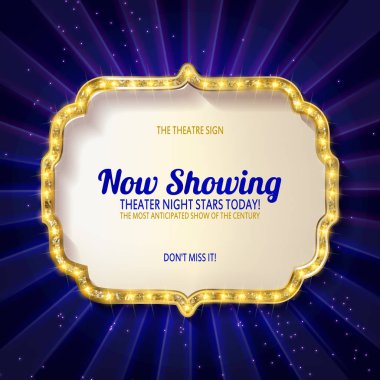 Altın rakam çerçeve ışık ampuller ile