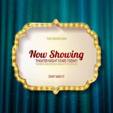 Altın rakam çerçeve ışık ampuller ile