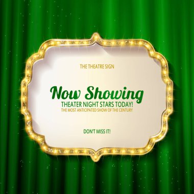 Altın rakam çerçeve ışık ampuller ile